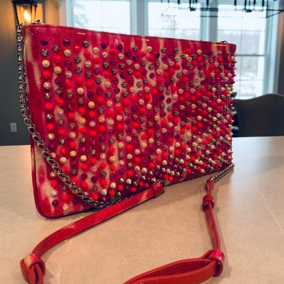 CHRISTIAN LOUBOUTIN Crossbody Shoulder/Clutch Bag Pink - Picture 12 of 15